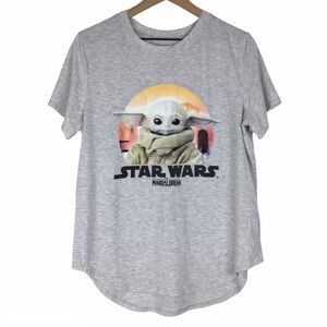 STAR WARS Baby Yoda Graphic The Mandalorian T Shirt Child Grogu Short Sleeve XL